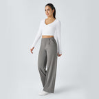 High Waisted Pocket Straight Leg Work Pants, Business Casual Outfits for Women, Women's Sports & Outdoor Clothing