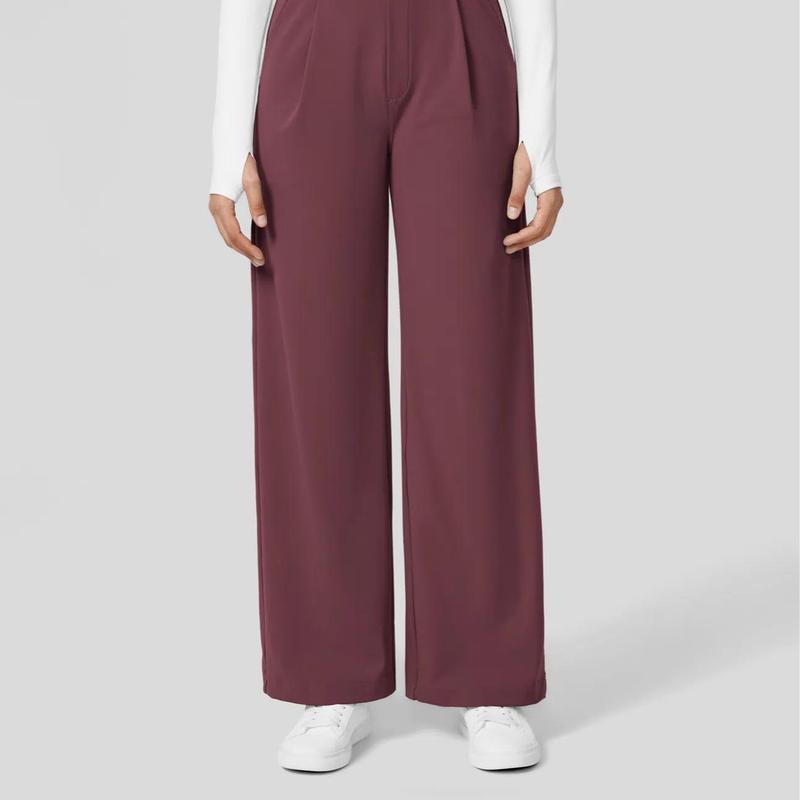 High Waisted Pocket Straight Leg Work Pants, Business Casual Outfits for Women, Women's Sports & Outdoor Clothing
