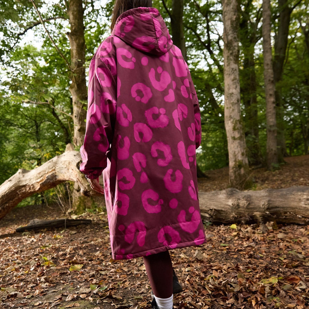 Drying Robe Waterproof Wind Resistant Changing Robe Soft Sherpa Fleece Lined Oversized Hooded Long Sleeve Coat Jacket for Kids Adults Men Women Surfing Beach Swimming Keep Dry