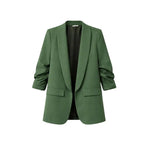 American-style pleated sleeve blazer | Women's clothing | Blazer | Pleated | Casual | Loose fit