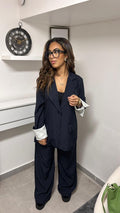 Striped blazer set