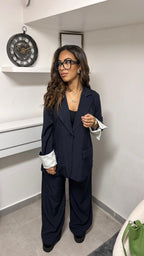 Striped blazer set