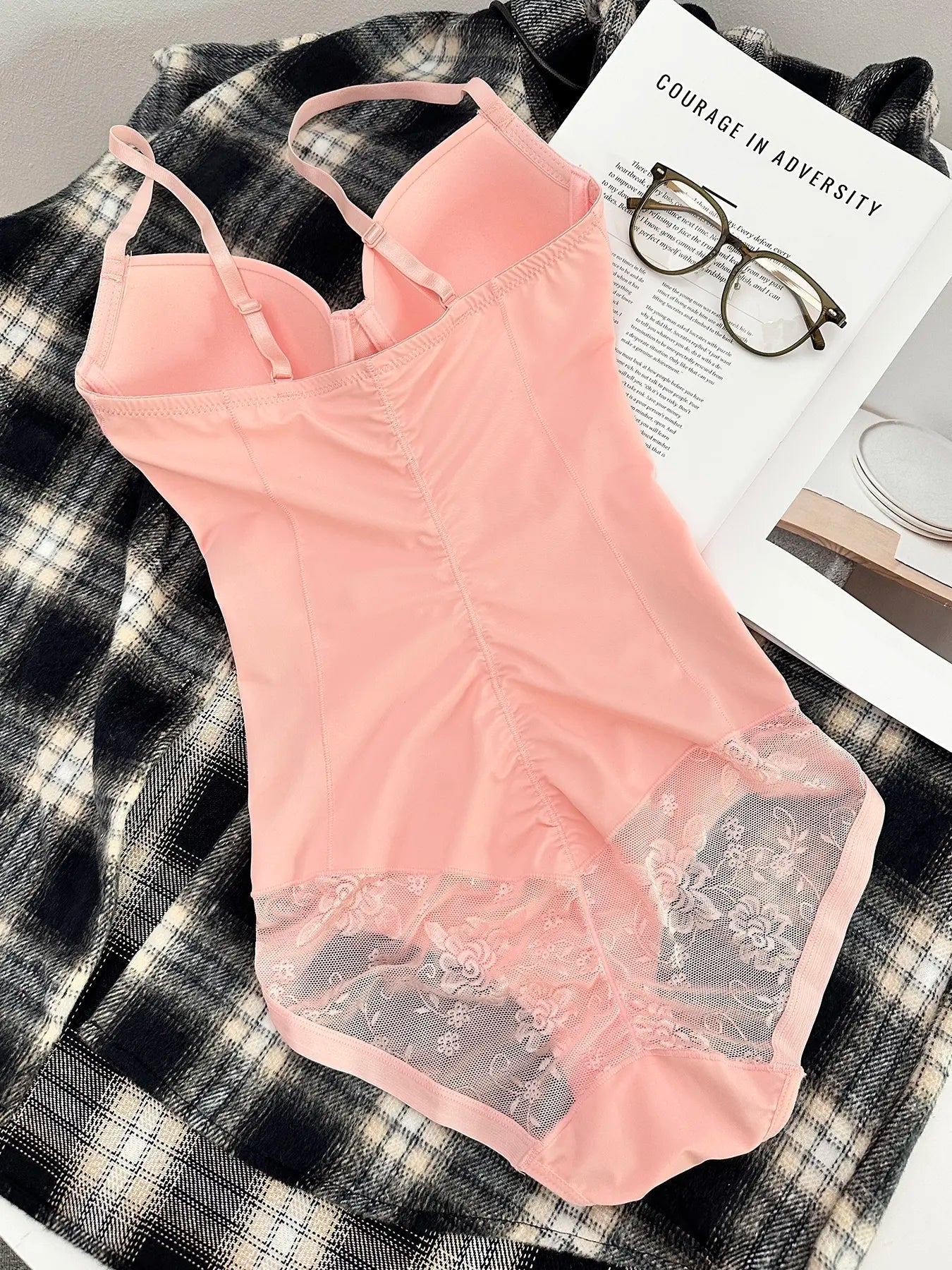 Women's Deep V Backless Slimming Body Shaping Bodysuit, XS-Xxl Sizes Available, Casual Style, Plain Design, All Season Wear