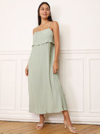 Robe fluide et plissée à volants