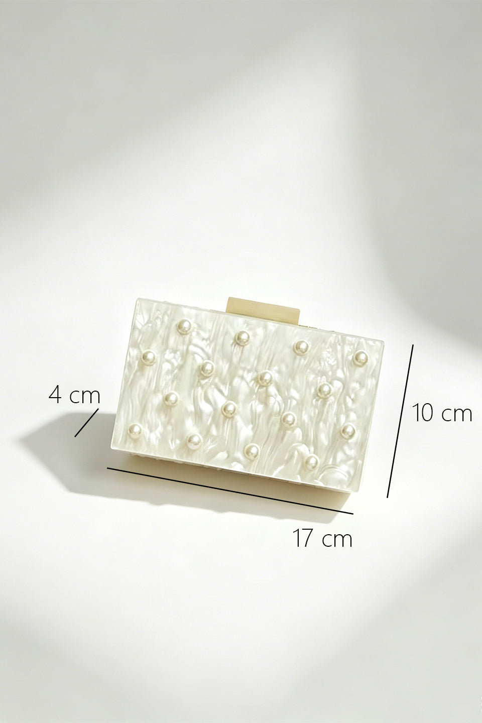 Curveinse Luxury Pearl Acrylic Box Clutch Crossbody Bag