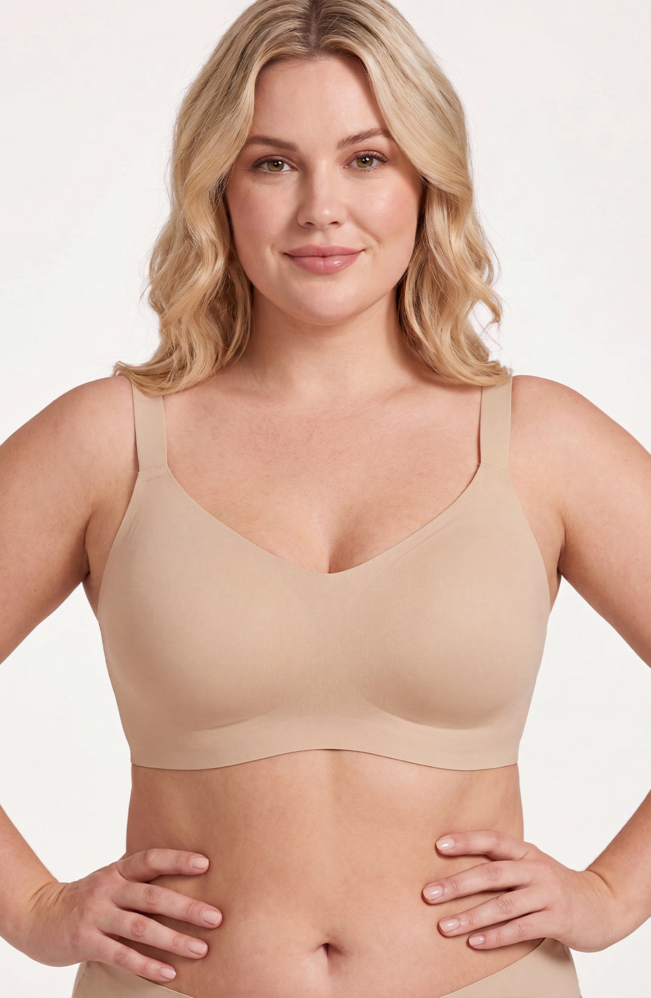 Curveins Soft Jelly Full Cup No Underwire Seamless Support T-Shirt Bra