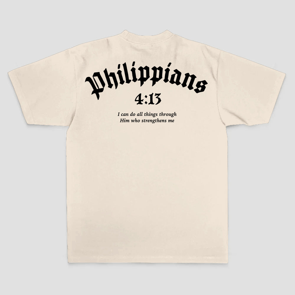 Philippians 4:13 I Can Do All Things Through Him Who Strengthens Me Printed Men's T-shirt