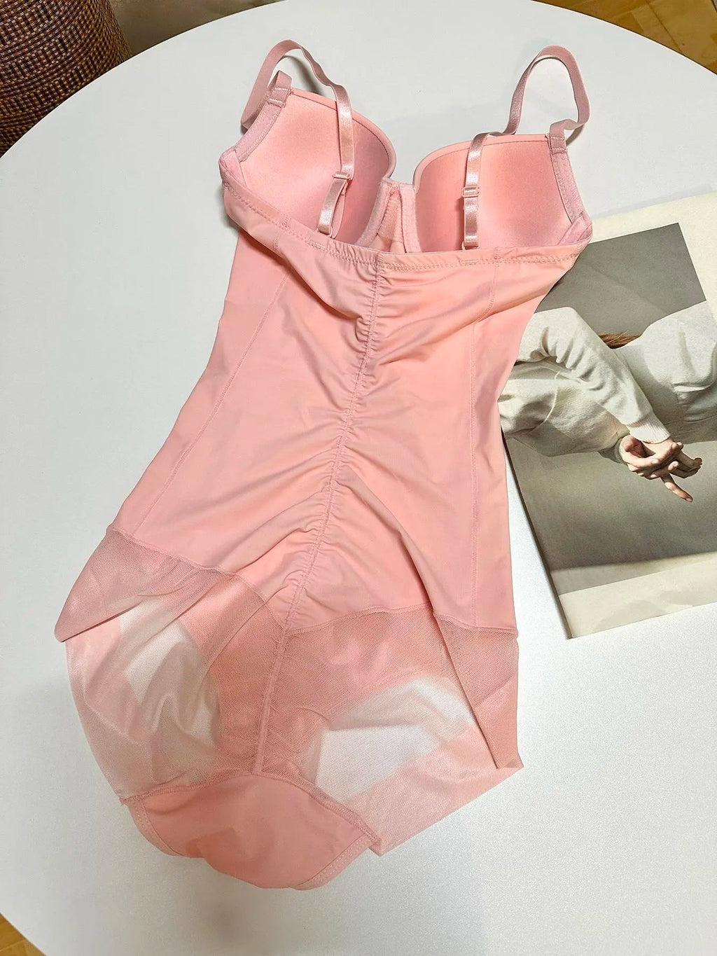 Slimming Bodysuit Shapewear with Bra, Adjustable Straps and Hook Closure, Lightweight Shaping Underwear for Women, Perfect for Evening Gowns