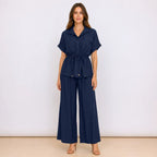 [2026] Capri, Completo Camicia Con Coulisse In Vita E Pantalone Coordinato