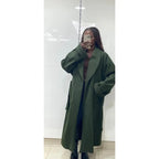 Wool trench coat with belt