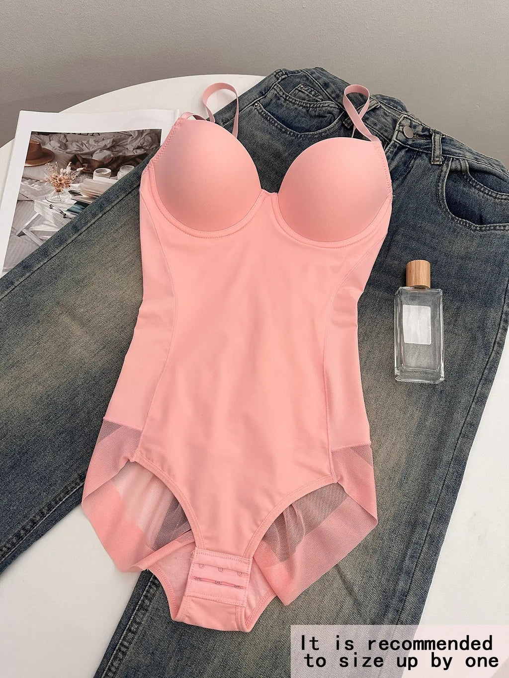 Women's Bodysuit with Bra and Adjustable Straps, Slimming Shaping Artistry, Sizes XS to Xxl for All Seasons