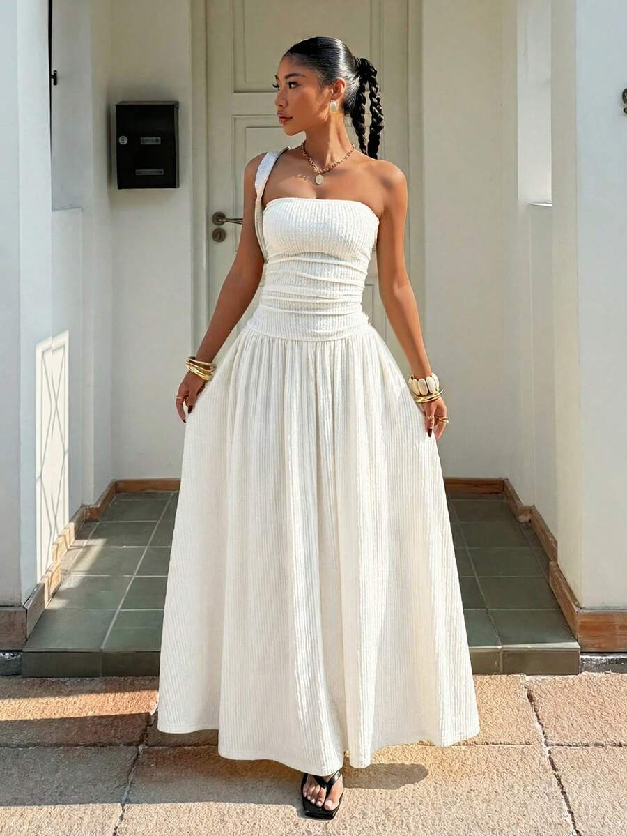 Women's Summer Elegant Strapless Maxi Dress