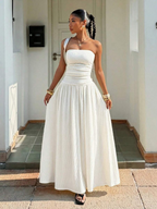 Women's Summer Elegant Strapless Maxi Dress