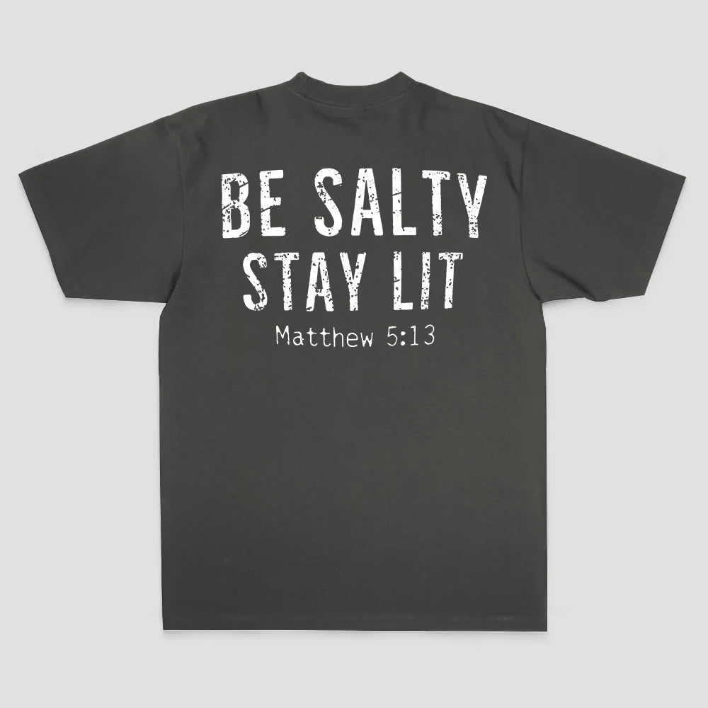 Be Salty Stay Lit Printed Men's T-shirt
