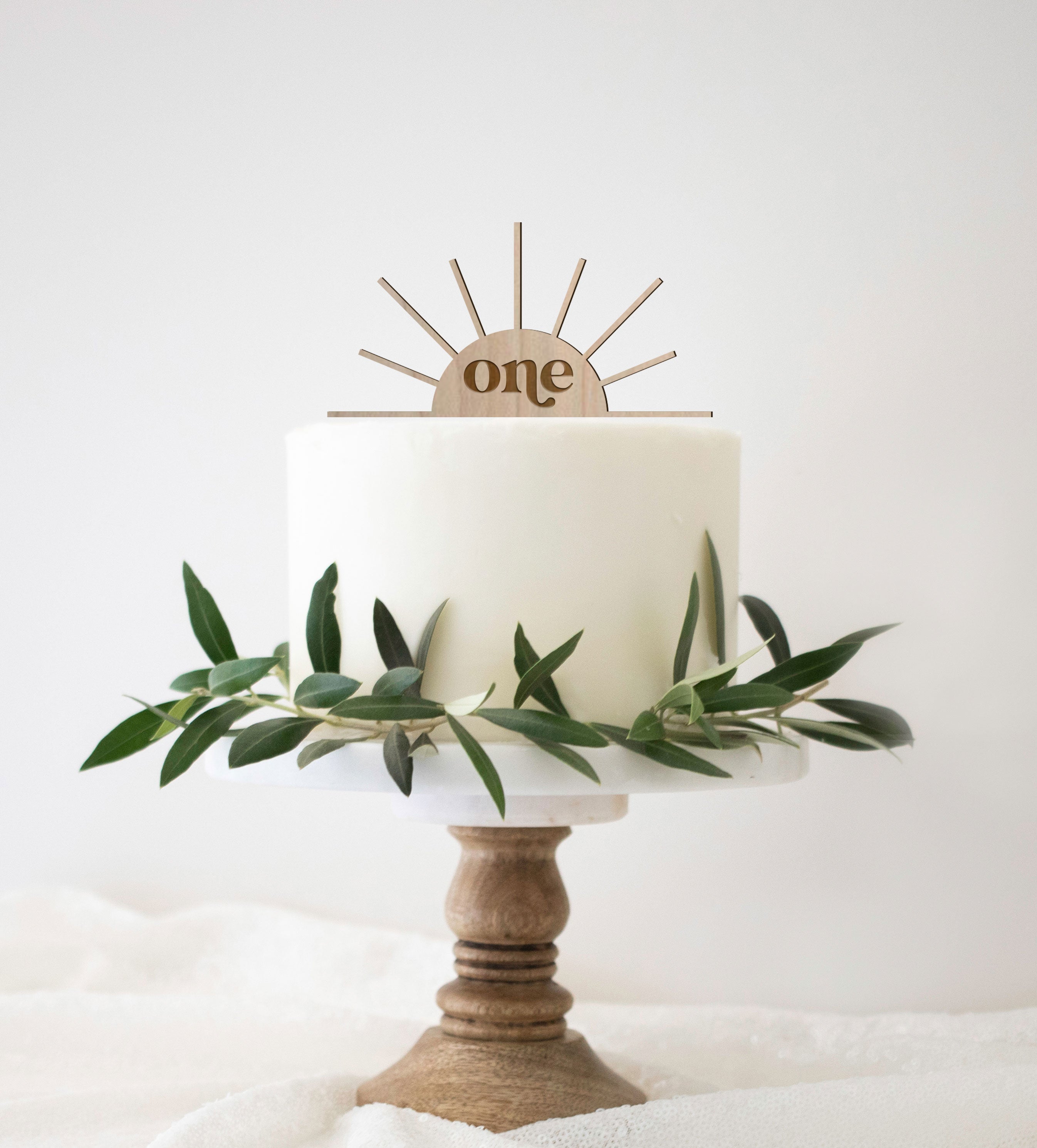 Boho Sunburst Number First Birthday Cake Topper