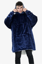 Oversized Hoodie Blanket Men Women, Ultra Soft Sherpa Fleece Warm Cosy Wearable Throw Sweatshirt Snuggle Oodies for Adults Teens with Big Pocket
