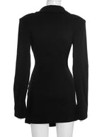 Women's Fashion Solid Color Deep V Neck Elegant Dress, Trendy Ruched Waist Design, Perfect for Spring Autumn Parties