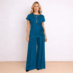 Completo Con Pantalone Fluido E Maglia Con Fiocco