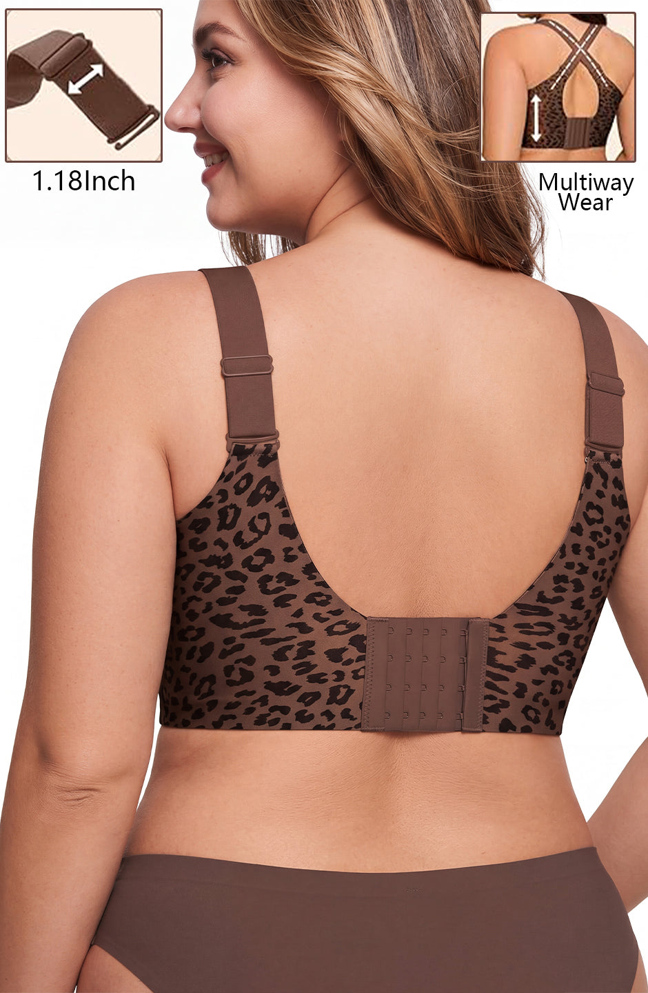 Curveins Plus Size Padded Wireless Full Coverage Comfortable Bra for Big Chest