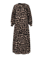 Women's Casual Boho All-Over Leopard Print Dress, Street Long Dress for Vacation Wear, Ladies Clothes for Daily Wear