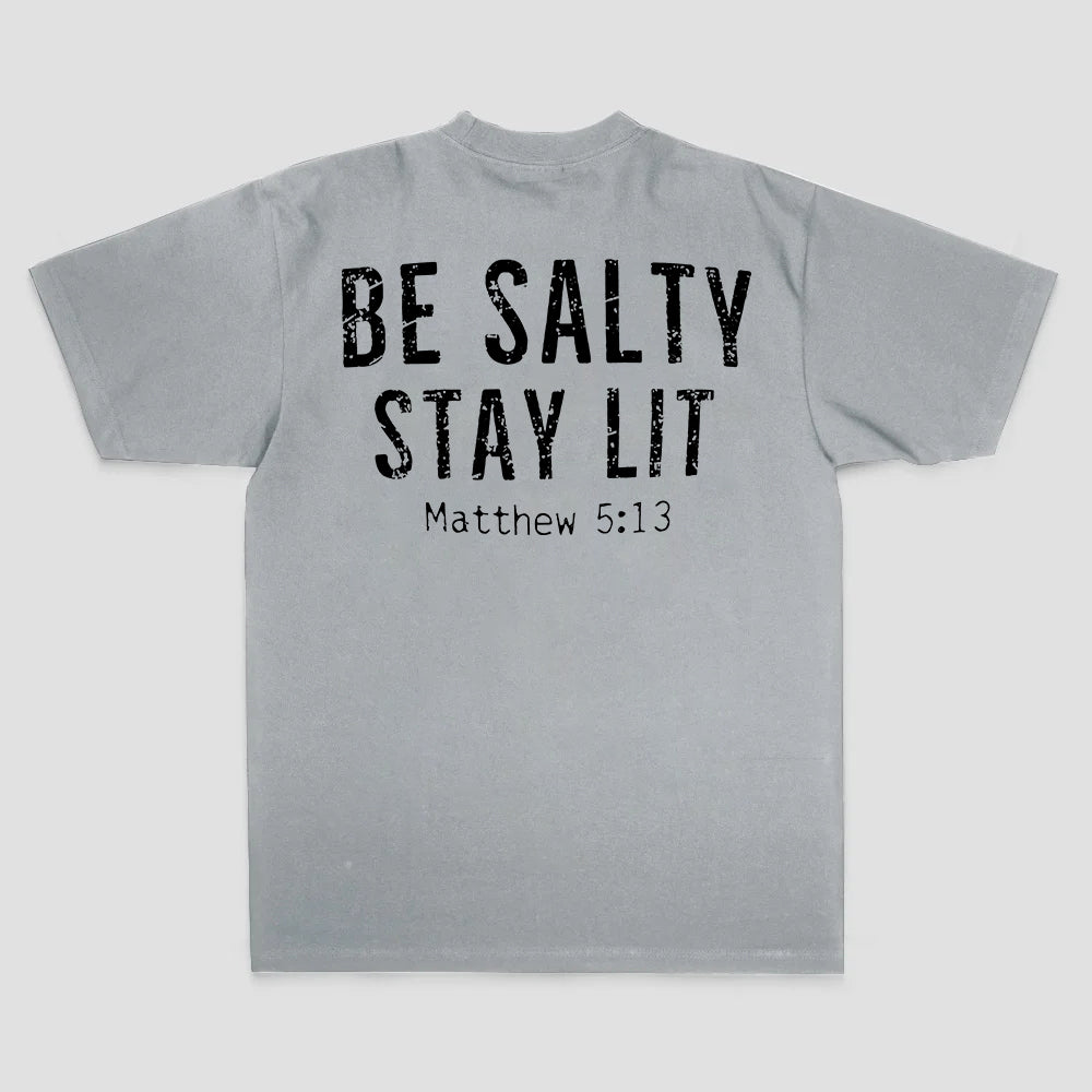 Be Salty Stay Lit Printed Men's T-shirt