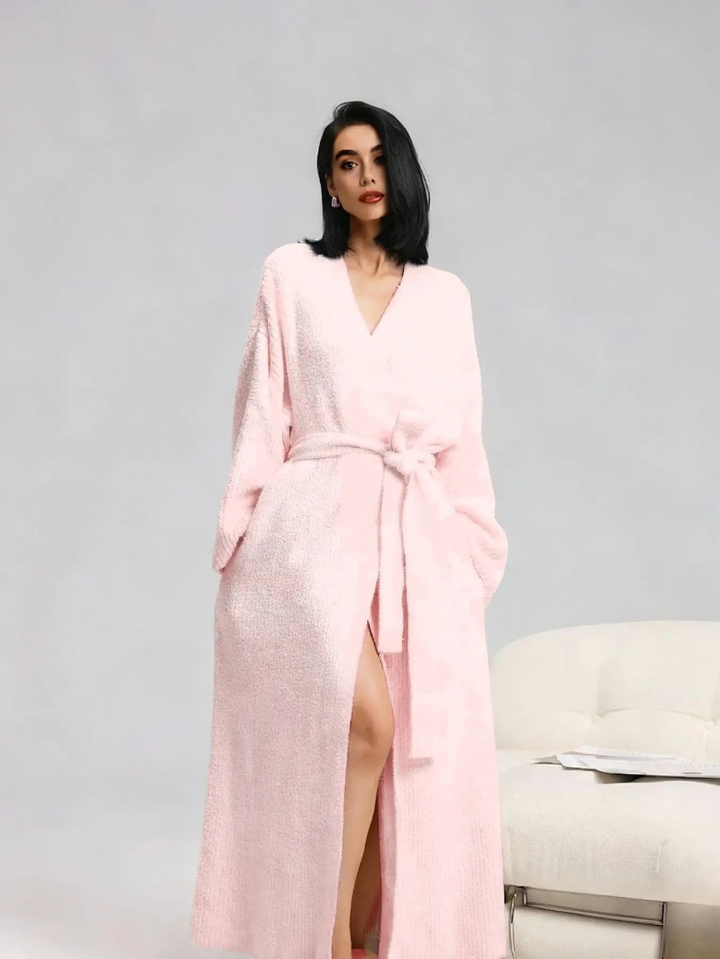 [COZY Soft Plush Feel]Women's Double-Sided Fleece Robe|Thickened Long Plush Loungewear|Warm Flannel Pajamas for Fall & Winter|Soft, Cozy, and Wearable Indoors & Outdoors