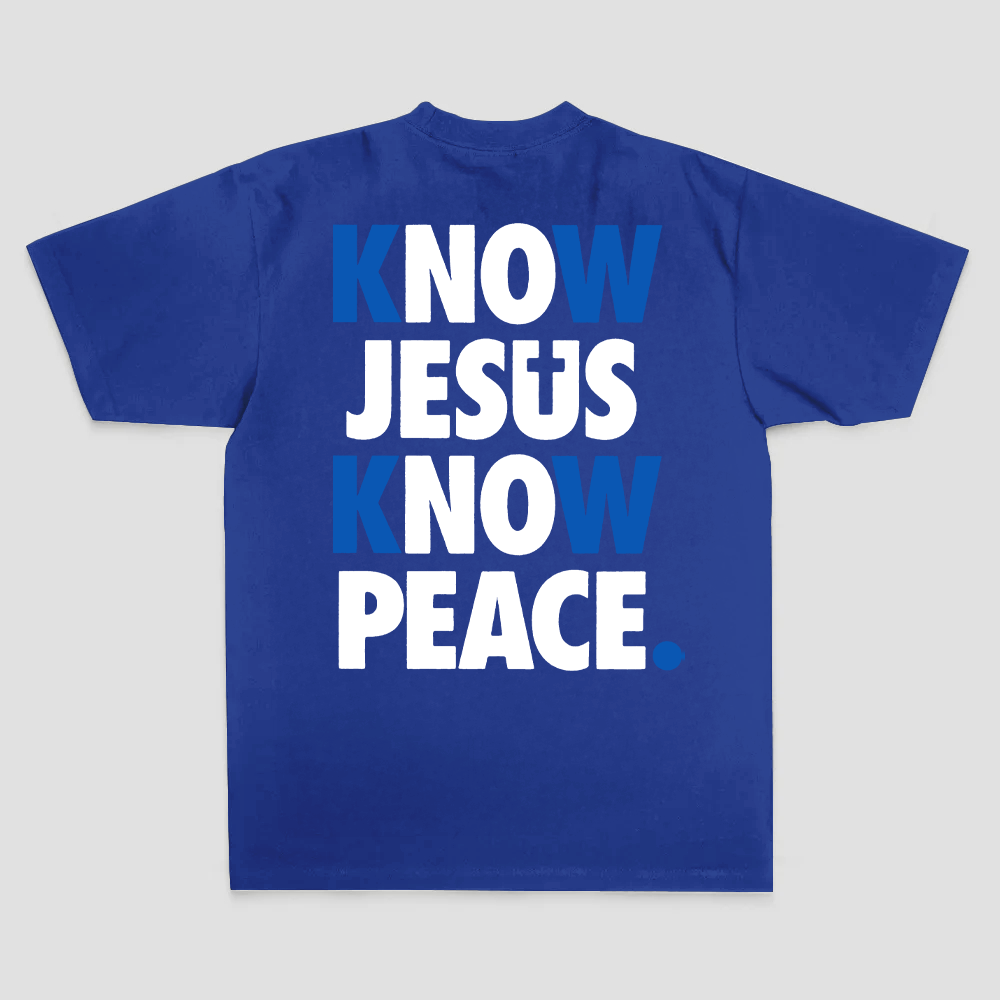 Know Jesus Know Peace Printed Men's T-shirt