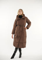 Extra Long Length Belted Button Jacket Splashproof