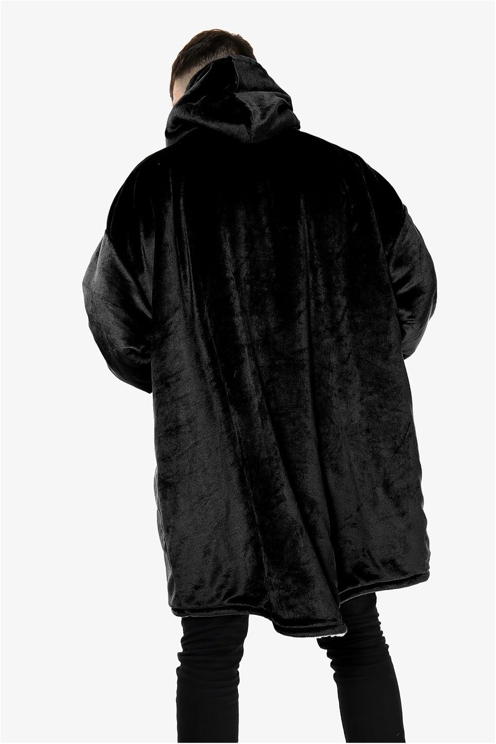 Oversized Hoodie Blanket Men Women, Ultra Soft Sherpa Fleece Warm Cosy Wearable Throw Sweatshirt Snuggle Oodies for Adults Teens with Big Pocket