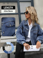 Women's distressed denim jacket