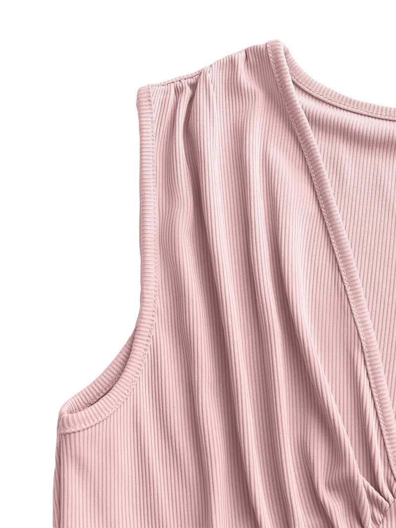 Women's Spring/Summer Sleeveless V-Neck Romper