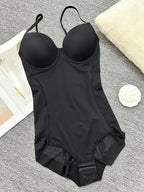 Women's Ruched Slimming Bodysuit Set, Thin Strapless Design, Perfect for Evening Gowns, All-Season Comfortable Underwear
