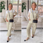Corduroy Overalls for Women Barrel Wide Leg Bib Corduroy Pants Women Adjustable Romper Jumpsuit with Pockets