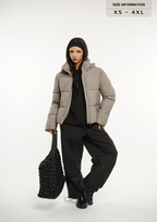 Detachable hooded down jacket