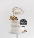 Cloud Sun Number First Birthday Cake Topper