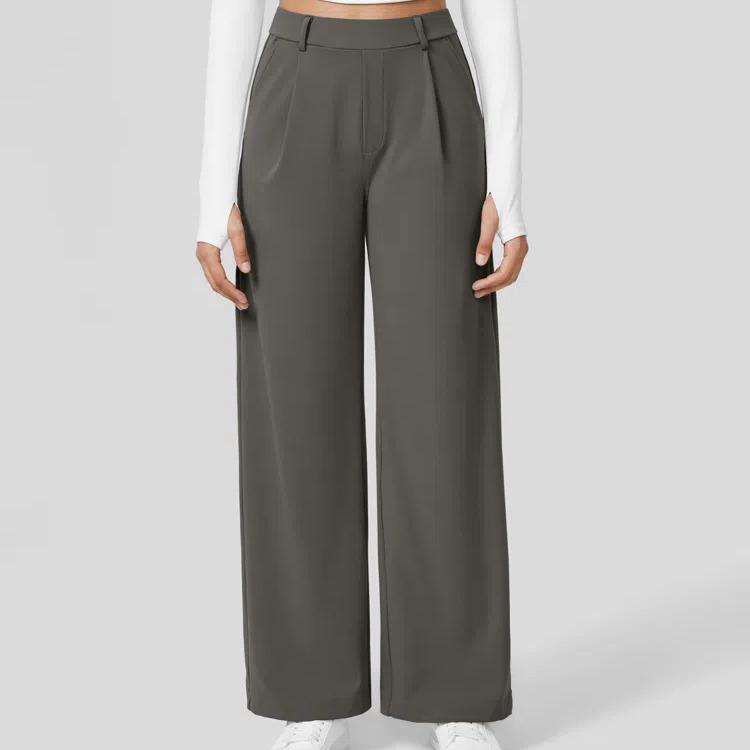 High Waisted Pocket Straight Leg Work Pants, Business Casual Outfits for Women, Women's Sports & Outdoor Clothing