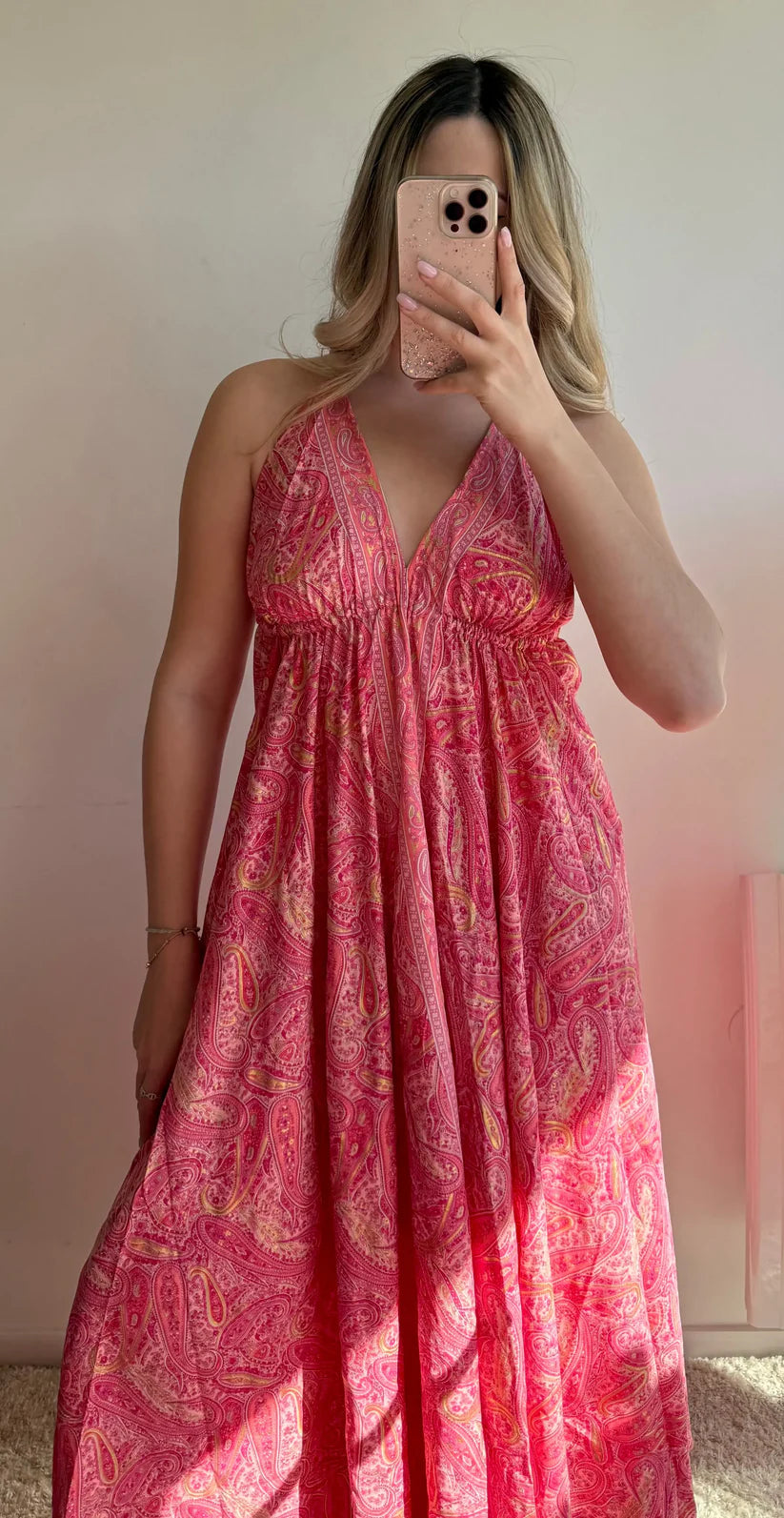 Women's Bohemian Chic Maxi Dress-red