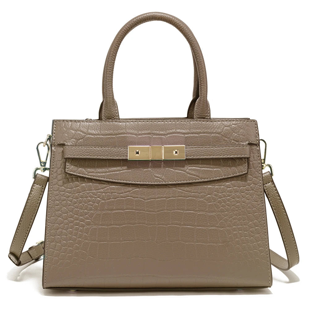 Women’s Cowhide Leather Top Handle Bag