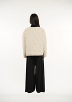 Women's Thin Round Neck Quilted Jacket