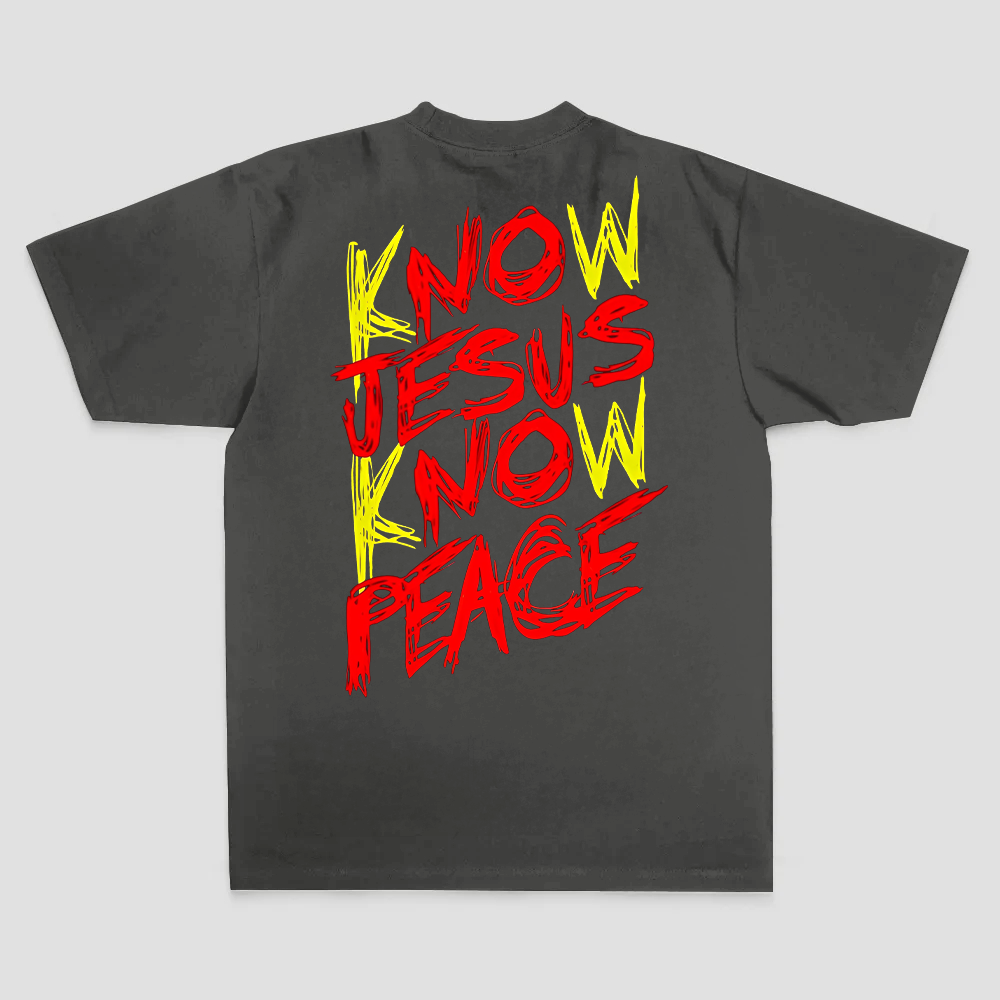 Know Jesus Know Peace Printed Men's T-shirt