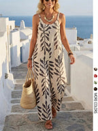 Women's Casual Chic Bohemian Printed Loose One-Piece Jumpsuit