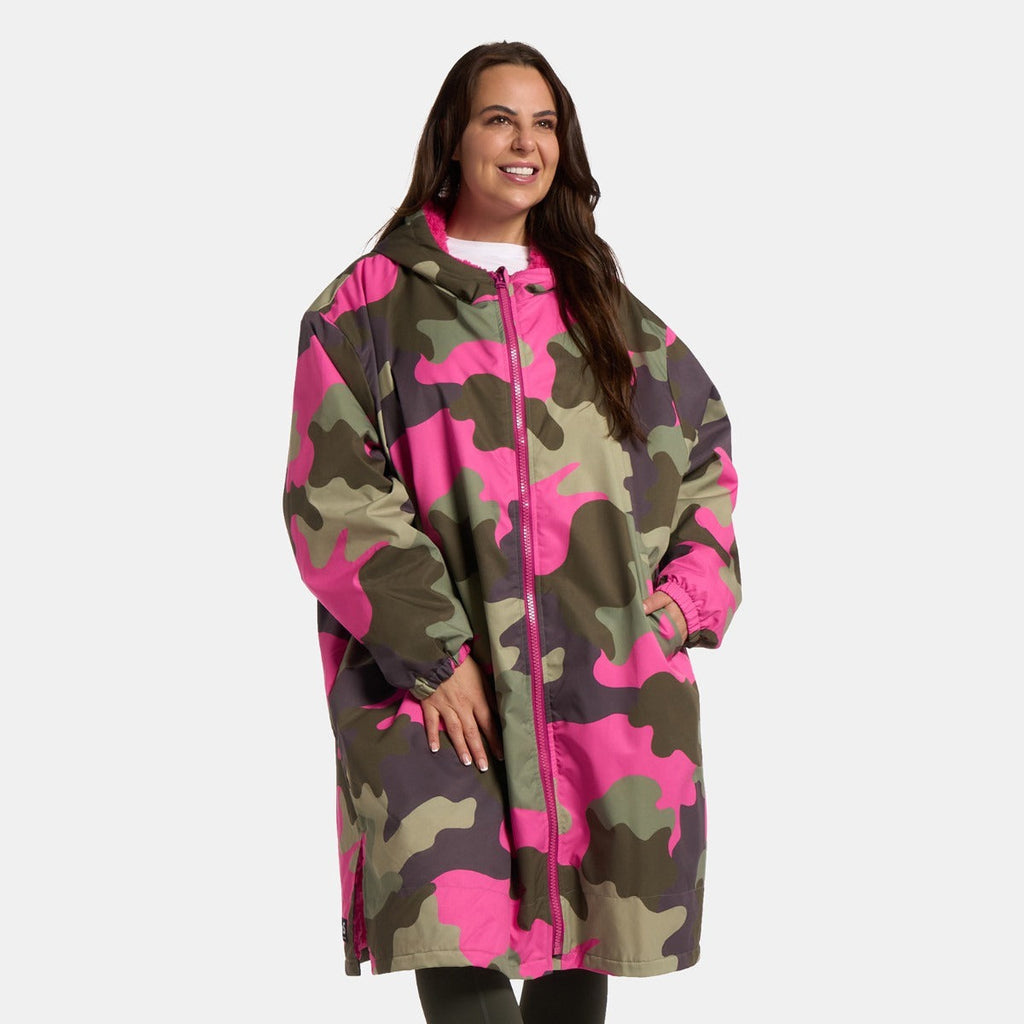 Drying Robe Waterproof Wind Resistant Changing Robe Soft Sherpa Fleece Lined Oversized Hooded Long Sleeve Coat Jacket for Kids Adults Men Women Surfing Beach Swimming Keep Dry