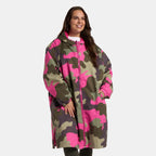 Drying Robe Waterproof Wind Resistant Changing Robe Soft Sherpa Fleece Lined Oversized Hooded Long Sleeve Coat Jacket for Kids Adults Men Women Surfing Beach Swimming Keep Dry