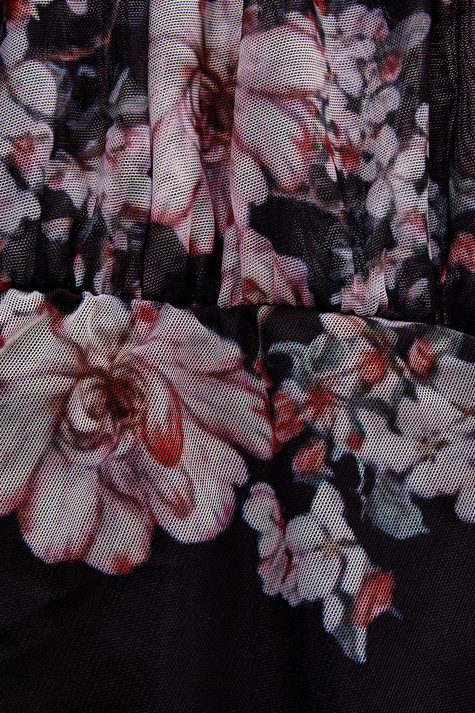 Curveins Plus Size V Neck Puff Sleeve Waist Defining Floral Print Elegant Maxi Dress