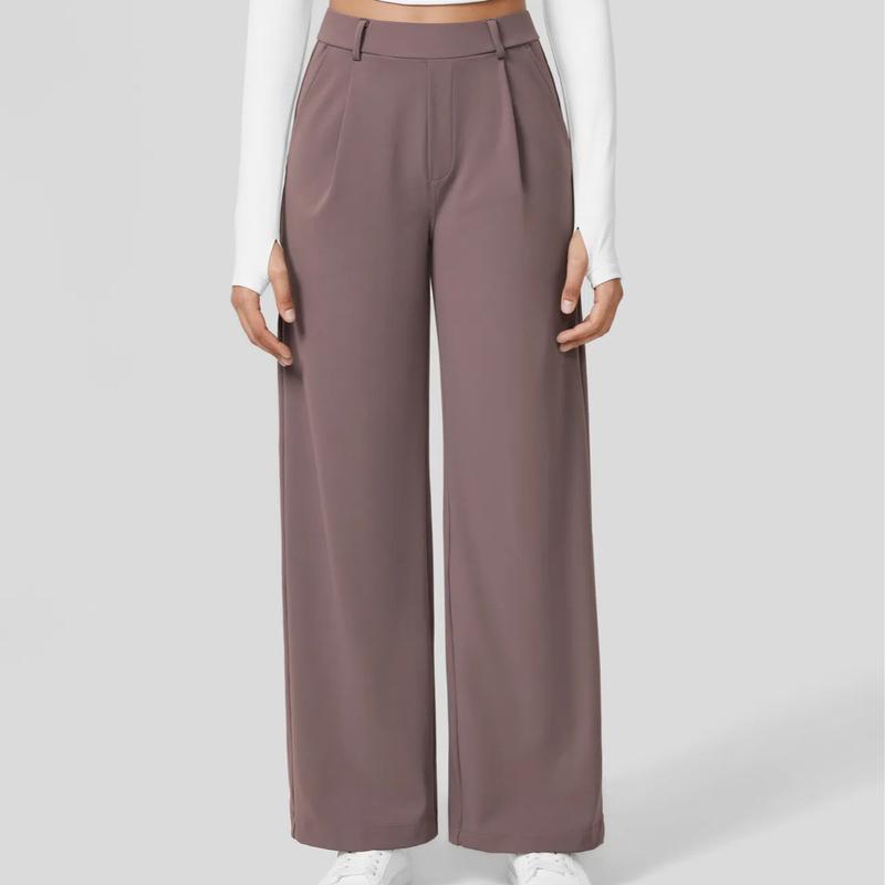 High Waisted Pocket Straight Leg Work Pants, Business Casual Outfits for Women, Women's Sports & Outdoor Clothing