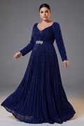 Curveins Plus Size V Neck Short Sleeve Ruched Waist Flowy Elegant Maxi Dress