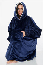 Oversized Hoodie Blanket Men Women, Ultra Soft Sherpa Fleece Warm Cosy Wearable Throw Sweatshirt Snuggle Oodies for Adults Teens with Big Pocket