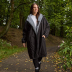 Drying Robe Waterproof Wind Resistant Changing Robe Soft Sherpa Fleece Lined Oversized Hooded Long Sleeve Coat Jacket for Kids Adults Men Women Surfing Beach Swimming Keep Dry