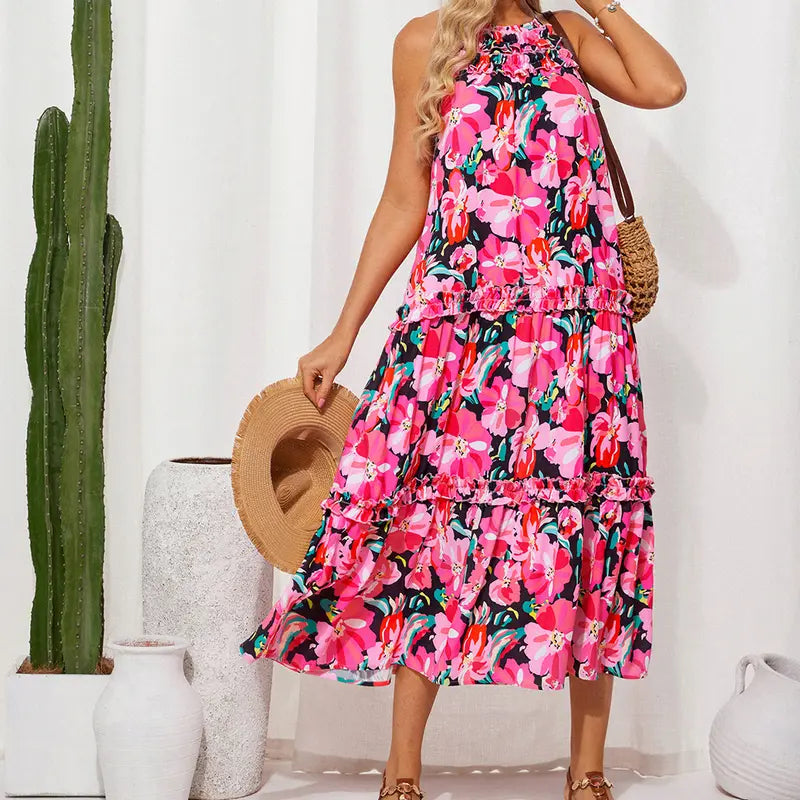 Floral Dress, Boho Casual Style, Summer Daily Look