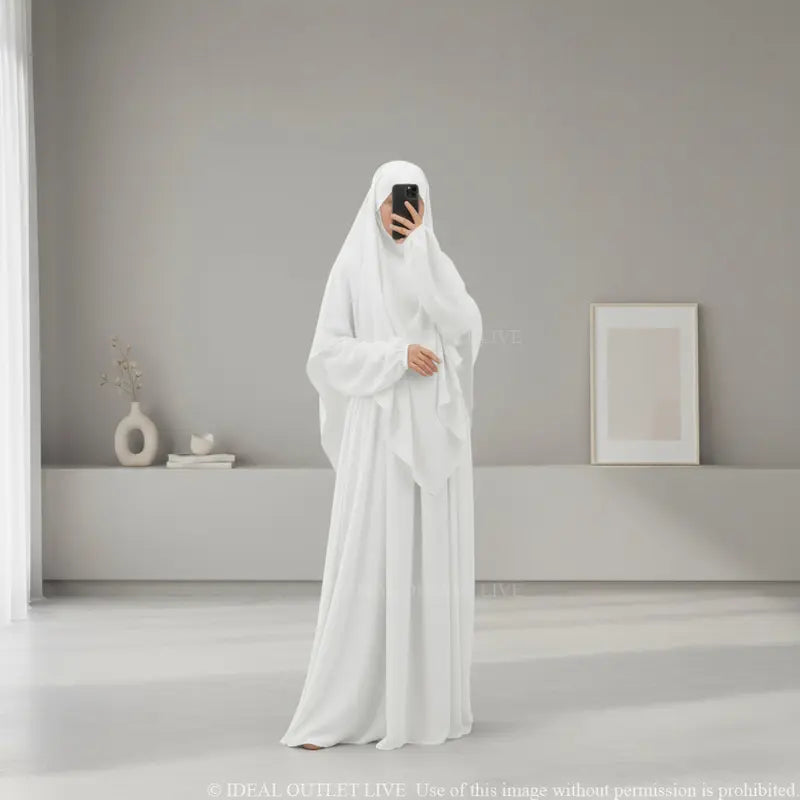 L'Ensemble de prière, Abaya Khimar 2 pièces en Tissu Jazz, Mastour et Pratique